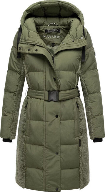 Navahoo Funkelteddy14 giacca invernale da donna, foglia d'olivo