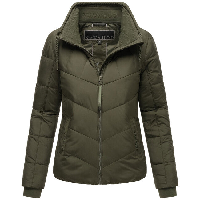 Navahoo Liebesfee giacca invernale da donna, verde oliva scuro