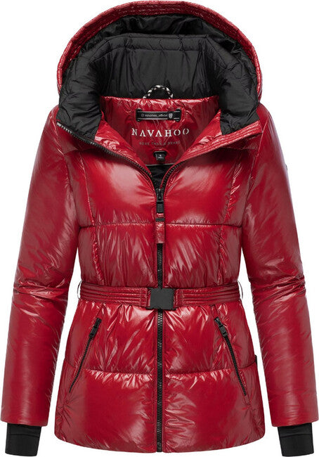 Navahoo Eisglanz giacca invernale da donna, rosso scuro