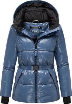 Navahoo EISGLANZ ženska zimska jakna s kapuco, dusty blue
