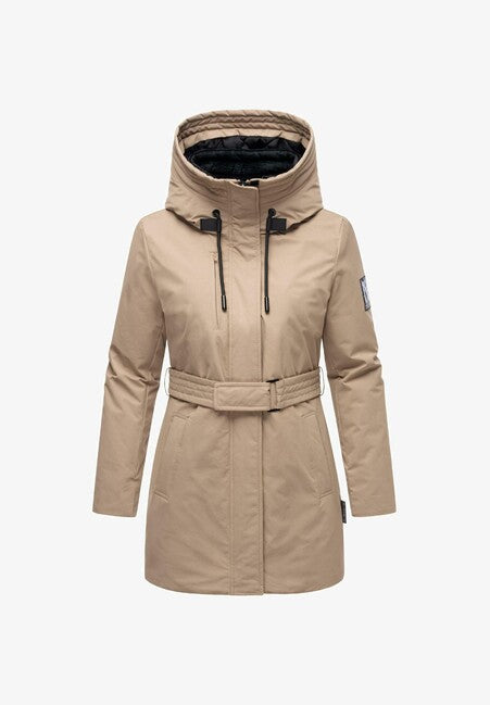 Navahoo Eishauch parka invernale da donna con cappuccio, grigio tortora