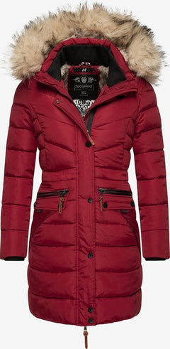 Navahoo Paula parka invernale con cappuccio da donna, Dark red