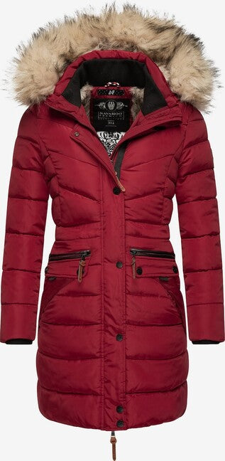 Navahoo Paula parka invernale da donna con cappuccio, rosso scuro
