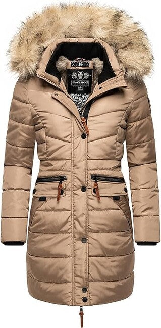 Navahoo Paula parka invernale da donna con cappuccio, grigio tortora