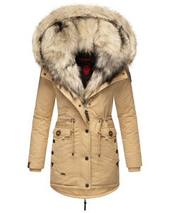 Navahoo Sweety parka invernale con cappuccio da donna, beige
