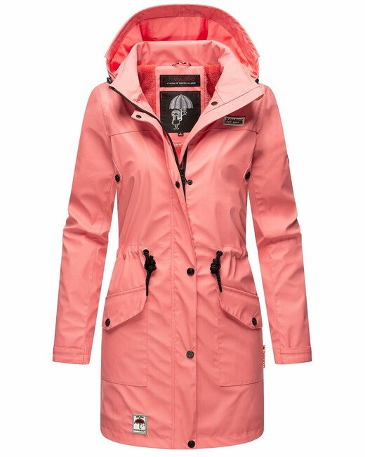 Navahoo Deike giacca invernale da donna con cappuccio, rosa corallo