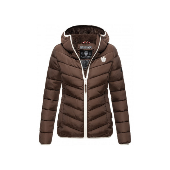 Navahoo Elva giacca invernale da donna con cappuccio, dark choco