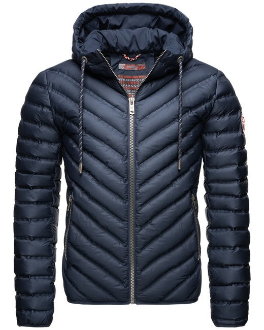 Navahoo Fey-tun giacca di transizione con cappuccio da uomo, navy