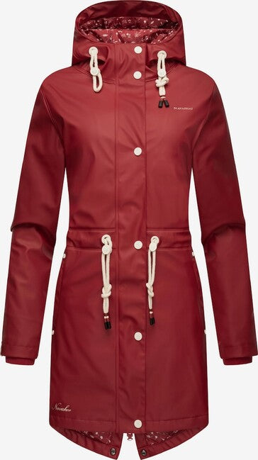 Navahoo Flower of ocean giacca impermeabile da donna, rossa sangue