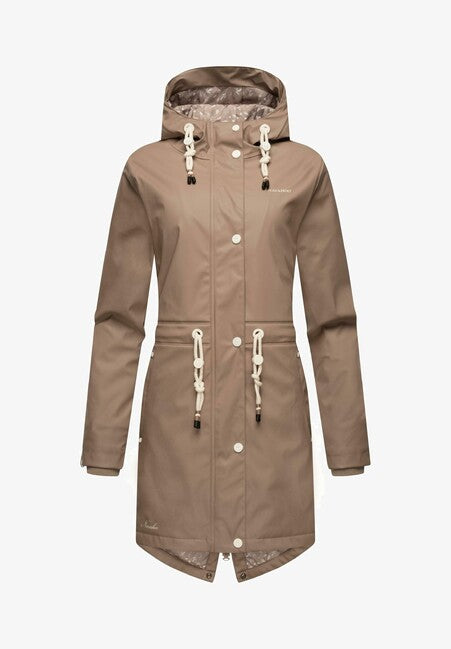 Navahoo Flower of ocean giacca impermeabile da donna, taupe