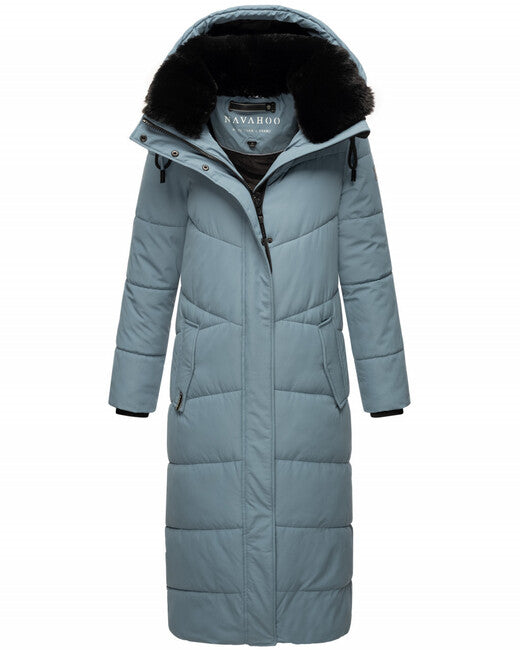 Navahoo Hingucker giacca invernale da donna con cappuccio, blu polvere