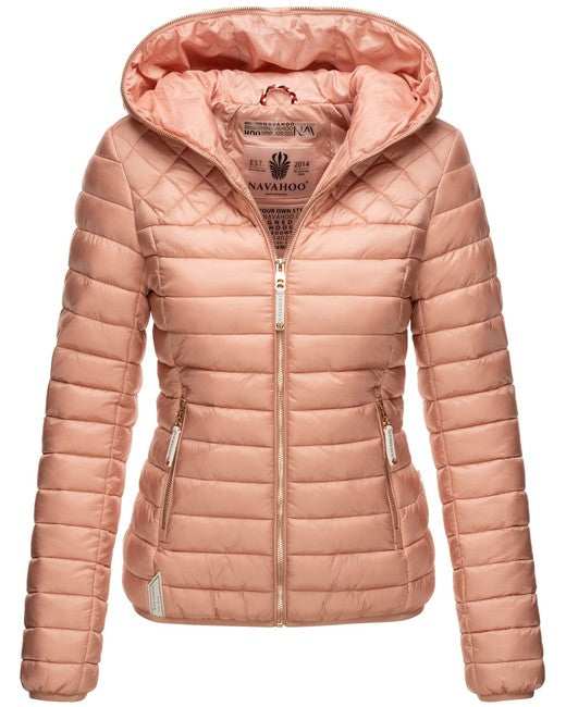 Navahoo Ich bin Hübsch giacca transitoria da donna con cappuccio, rosa