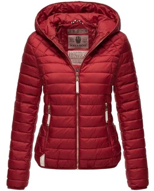 Navahoo Cristal giacca invernale da donna con cappuccio e pelliccia, rossa sangue