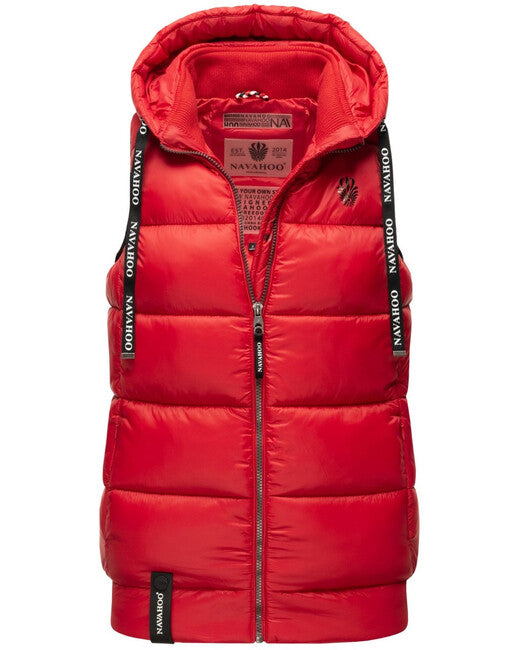 Navahoo Kassidy gilet con cappuccio da donna, rosso