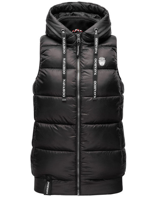 Navahoo Kassidy gilet con cappuccio da donna, nero