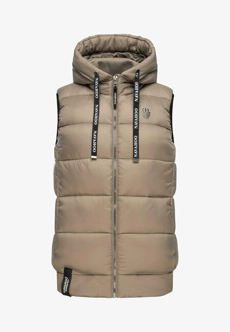 Navahoo Kassidy gilet con cappuccio da donna, tortora
