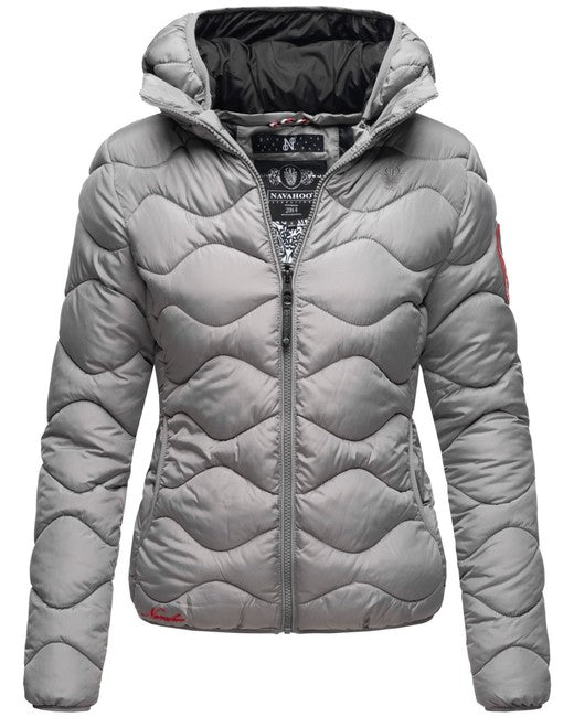 Navahoo Key Color giacca invernale da donna con cappuccio, grigia