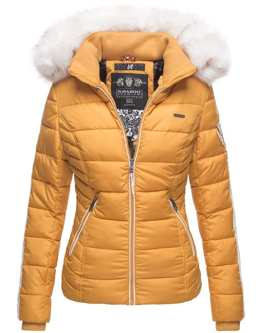 Navahoo Khingaa´s giacca invernale da donna con cappuccio, gialla