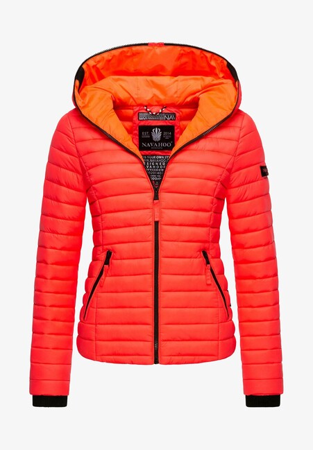 Navahoo Kimuk giacca transitoria da donna con cappuccio, corallo neon
