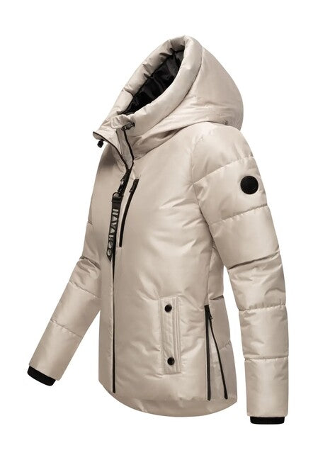 Navahoo Krümelein giacca invernale da donna con cappuccio, grigio chiaro