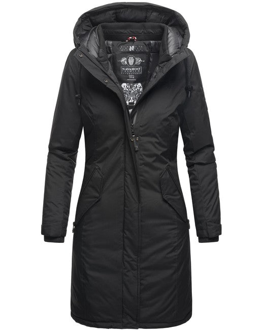 Navahoo Letiziaa cappotto invernale da donna con cappuccio, nero