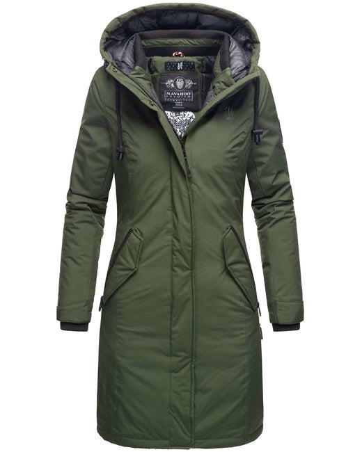 Navahoo Letiziaa cappotto invernale da donna con cappuccio, oliva