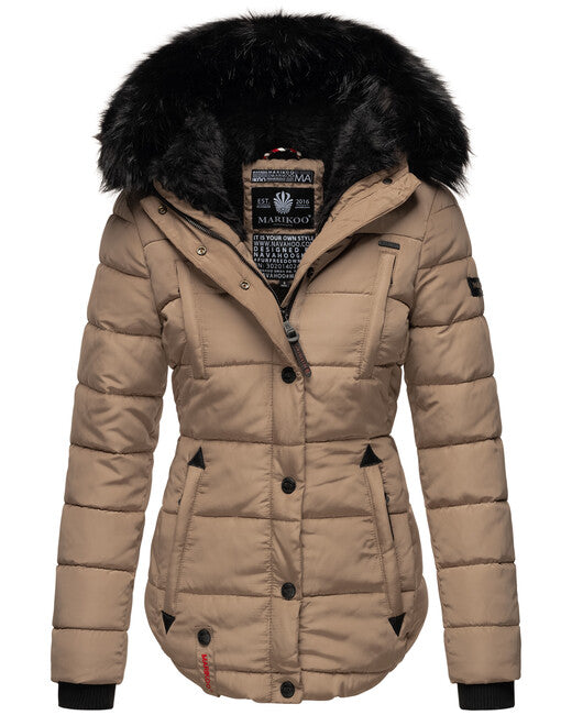 Marikoo Lotusblute giacca invernale da donna, taupe