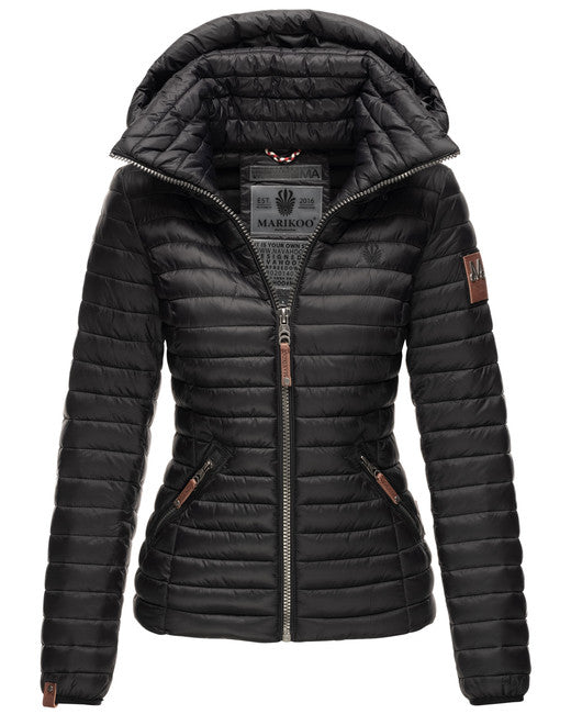 Marikoo Lowenbaby giacca di transizione da donna con cappuccio, nera