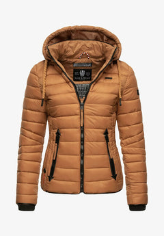 Navahoo Lulana women's transitional jacket with hood, Caramel brown