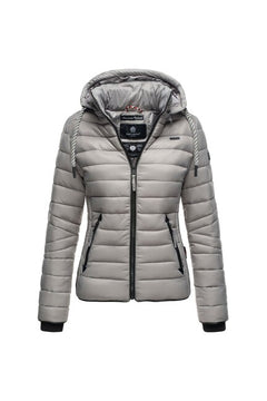 Navahoo Lulana women's transitional jacket with hood, Light grey