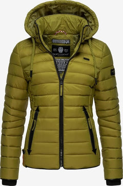 Navahoo Lulana women's transitional jacket with hood, Moss green