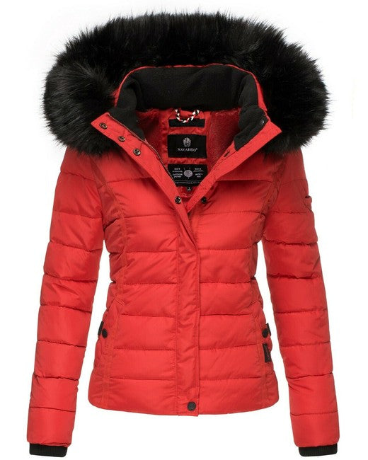 Navahoo Miamor giacca invernale con cappuccio da donna, rosso