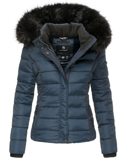 Navahoo Miamor giacca invernale da donna con cappuccio, blu scuro