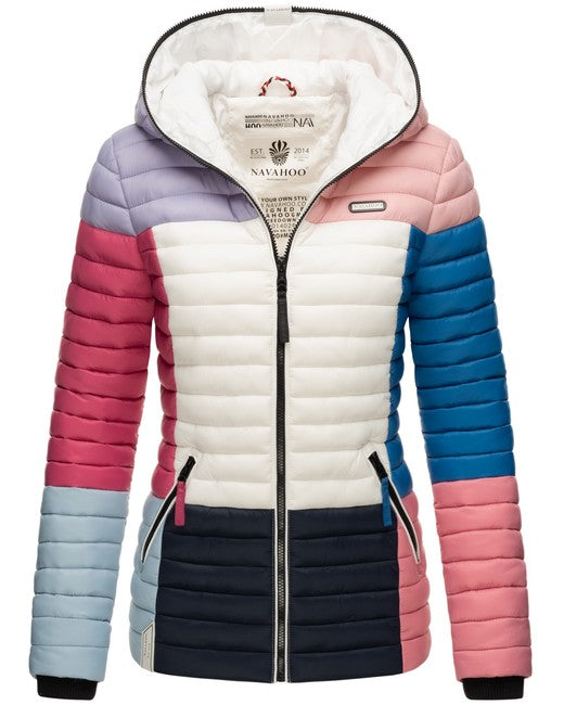 Navahoo Multikulti giacca transitoria da donna con cappuccio, multicolore scuro 1
