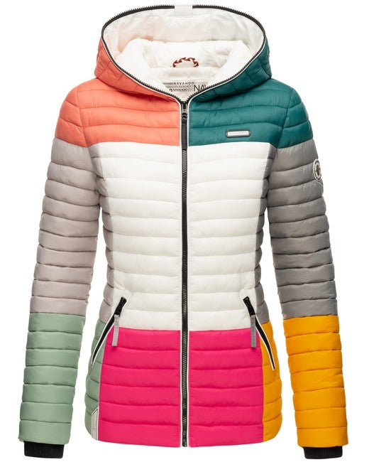 Navahoo Multikulti giacca transitoria da donna con cappuccio, multicolore scuro 2