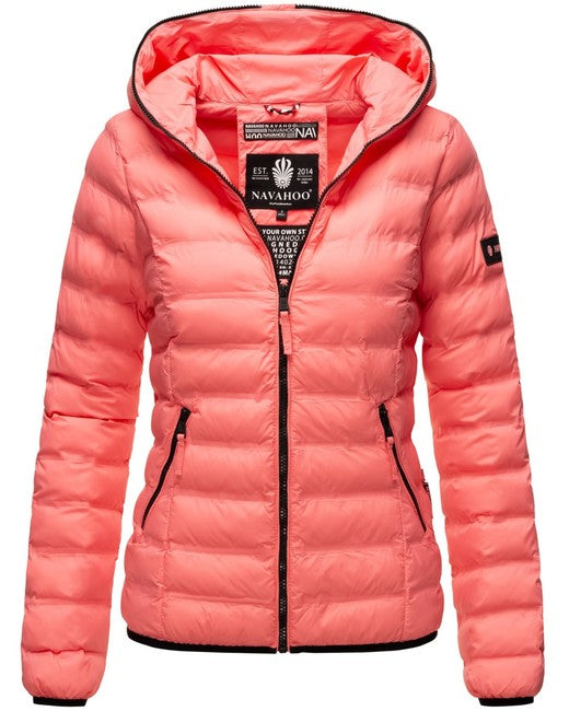 Navahoo NEEVIA giacca transitoria da donna con cappuccio, corallo