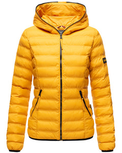 Navahoo NEEVIA women's transitional jacket with hood, yellow