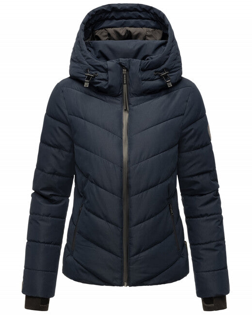Marikoo SAMUIAA giacca invernale da donna con cappuccio, blu navy