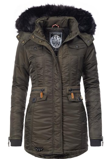 Navahoo Schatzchen giacca invernale da donna con cappuccio, oliva