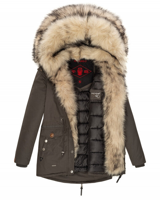 Navahoo Sweety giacca invernale da donna con cappuccio, antracite