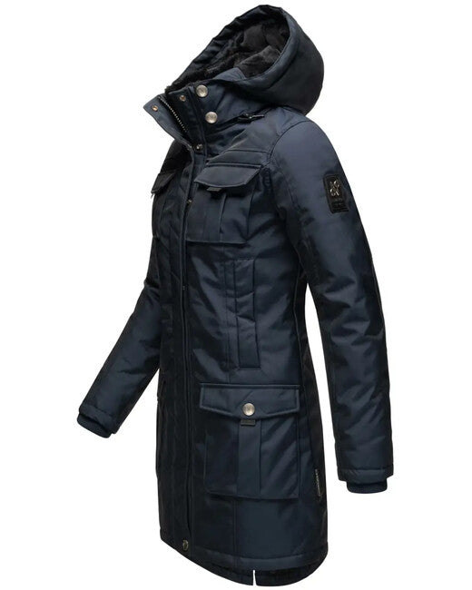 Navahoo Tiniis giacca invernale da donna con cappuccio, navy