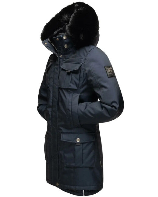 Navahoo Tiniis giacca invernale da donna con cappuccio, navy