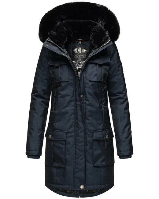 Navahoo Tiniis giacca invernale da donna con cappuccio, navy