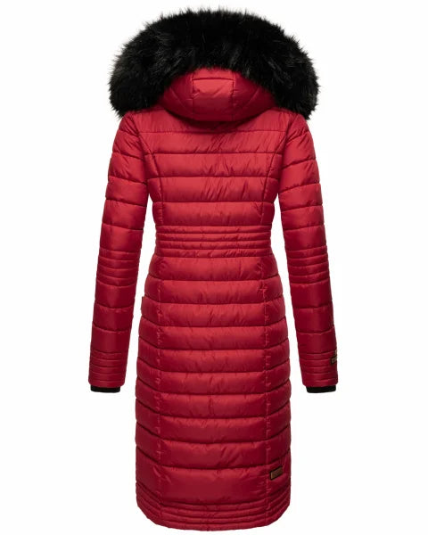 Navahoo Umay cappotto trapuntato da donna, rosso sangue