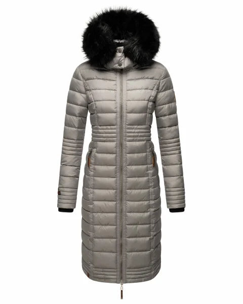 Navahoo Umay cappotto trapuntato da donna, grigio zinco