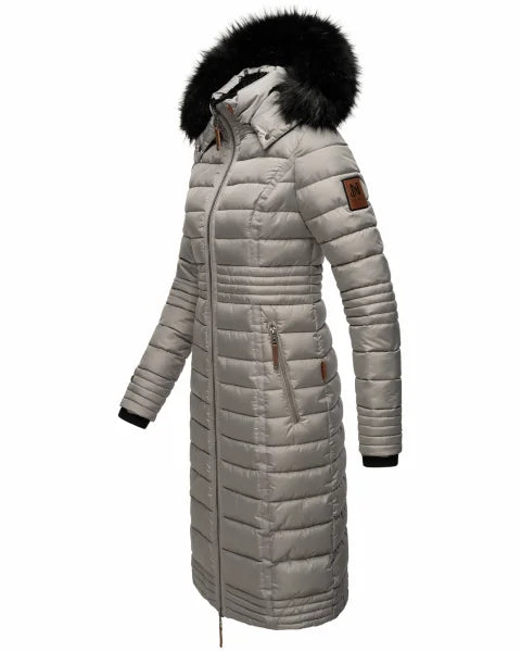 Navahoo Umay cappotto trapuntato da donna, grigio zinco