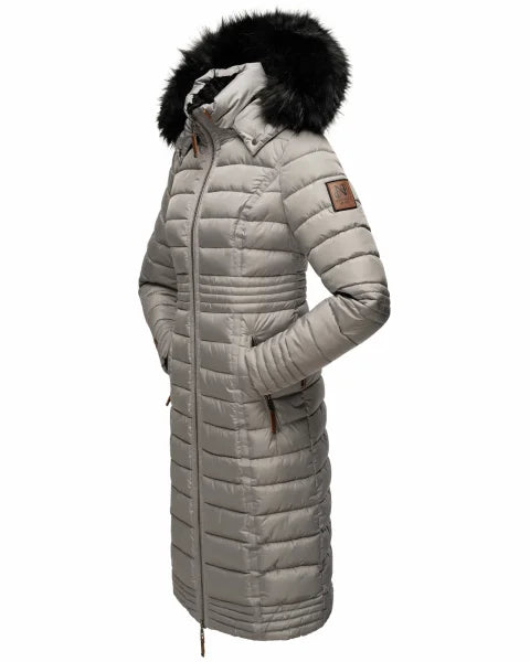 Navahoo Umay cappotto trapuntato da donna, grigio zinco