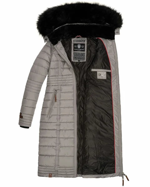 Navahoo Umay cappotto trapuntato da donna, grigio zinco