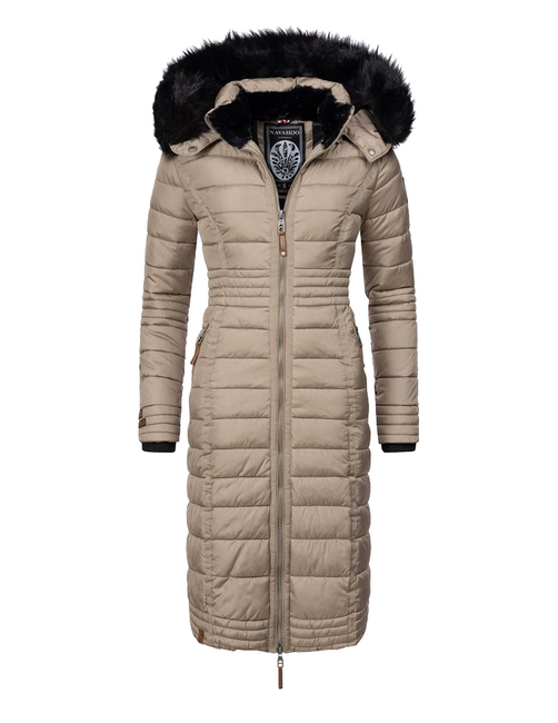 Navahoo Umay cappotto trapuntato da donna, tortora