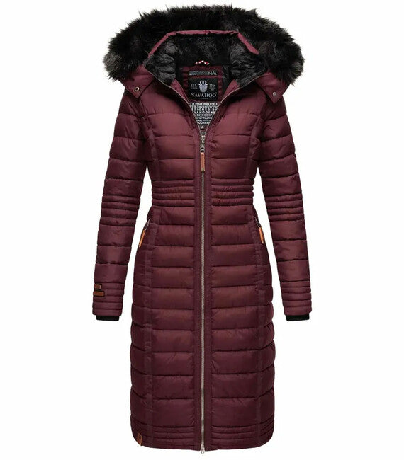 Navahoo Umay cappotto trapuntato da donna, vino